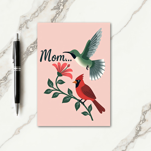 Crimson Blossom Mothers Day Card
