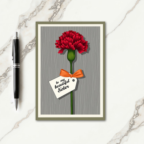 Crimson Blossom Sister Card