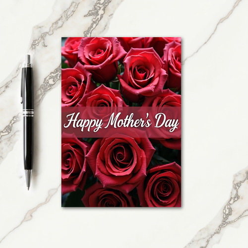 Crimson Blossoms Mothers Day Card