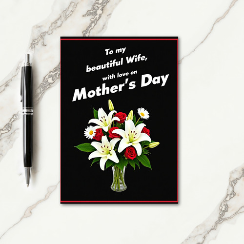 Crimson Border Mother Card