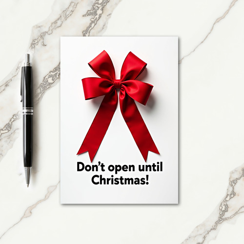 Crimson Bow Christmas Card