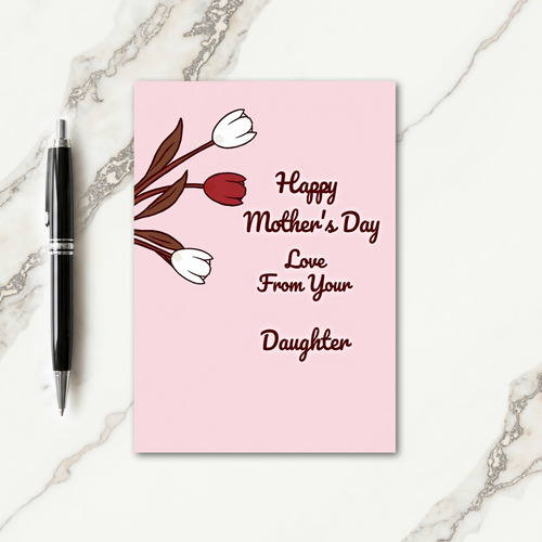 Crimson Bud Mothers Day Card