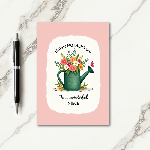 Crimson Butterfly Day Card