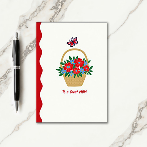 Crimson Butterfly Mother Card