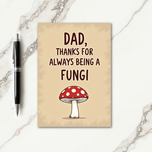 Crimson Capped Fathers Day Card