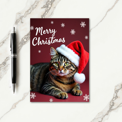 Crimson Cat Christmas Card