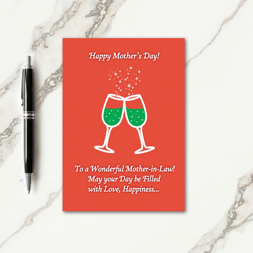 Crimson Cheers Mothers Day Card