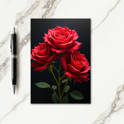 Crimson Christmas Flower Card