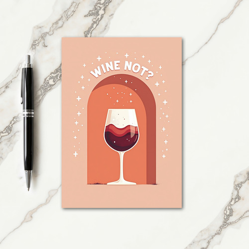 Crimson Cocktail Birthday Card