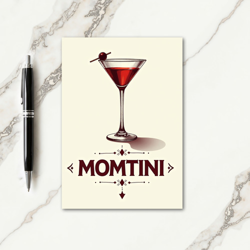Crimson Cocktail Mothers Day Card