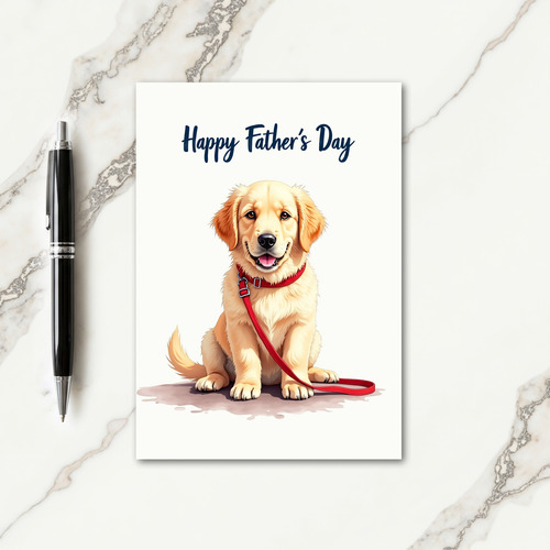 Crimson Collar Fathers Card