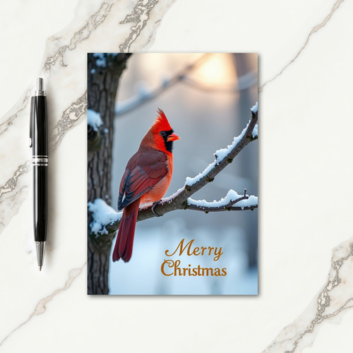 Crimson Crested Bird Card