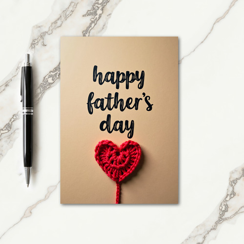 Crimson Crochet Fathers Day Card