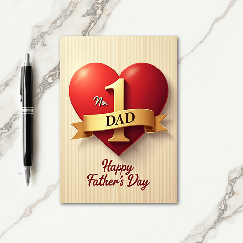 Crimson Dad Number One Card