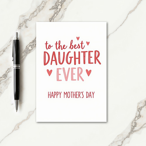Crimson Daughter Mothers Day Card