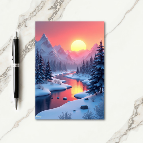 Crimson Dawn Christmas Card