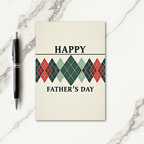 Crimson Diamond Fathers Day Card