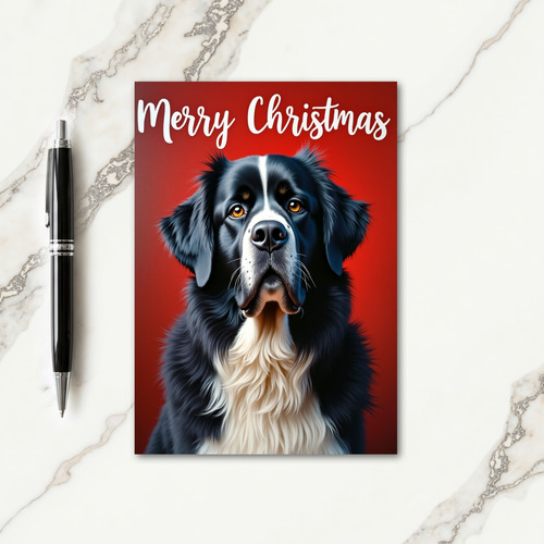 Crimson Dog Portrait Card