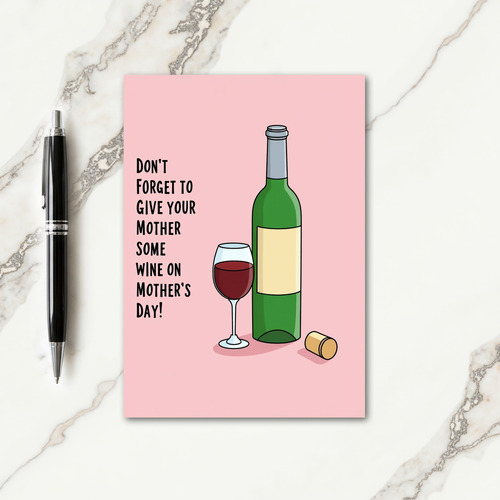 Crimson Drink Mothers Day Card