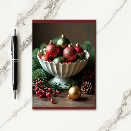 Crimson Emerald Christmas Card