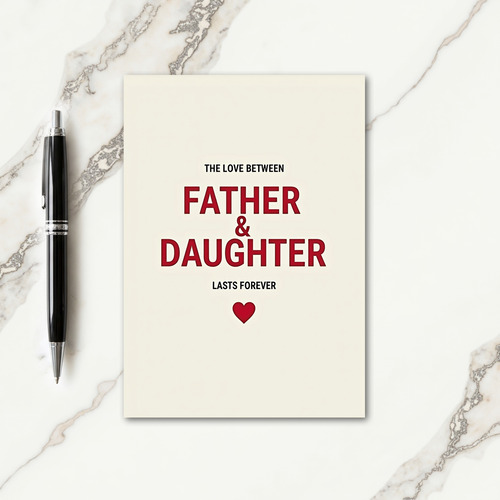 Crimson Father Daughter Card