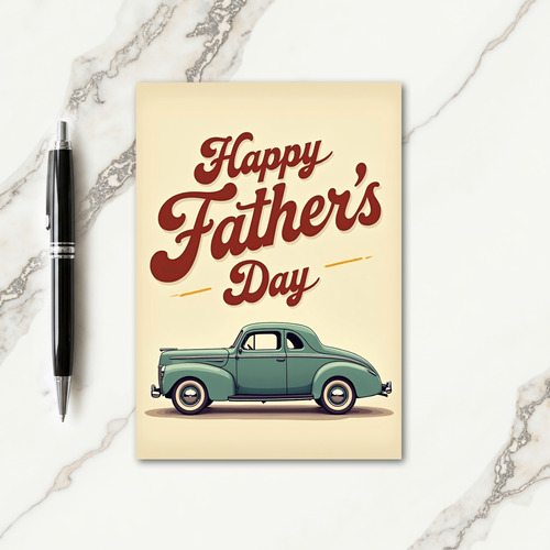 Crimson Fathers Day Auto Card