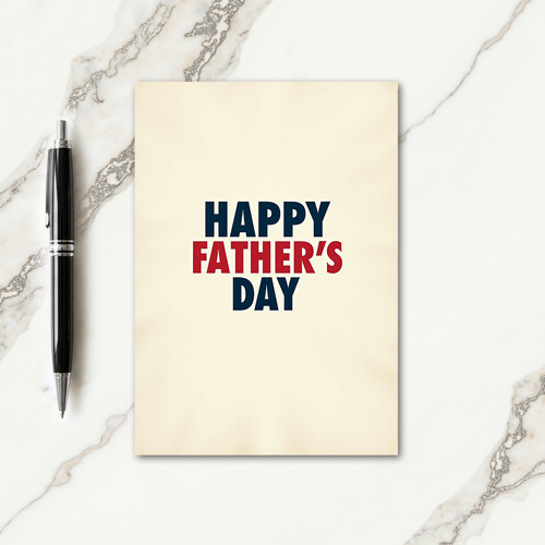 Crimson Fathers Day Card