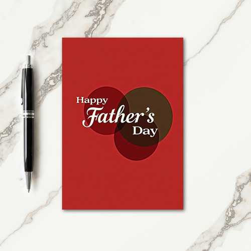 Crimson Fathers Day Design Card