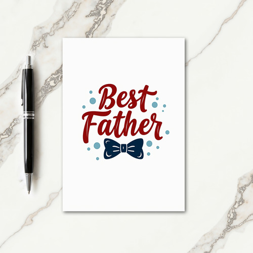 Crimson Fathers Day Script Card
