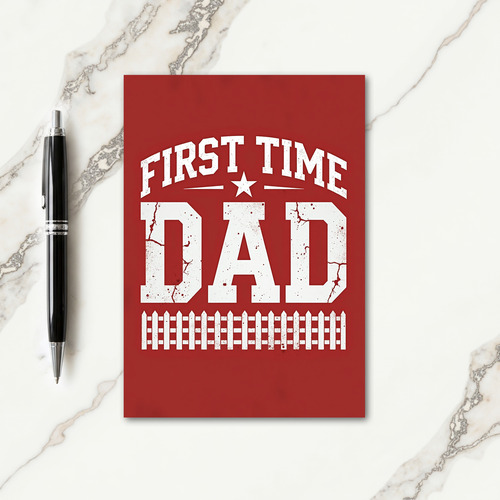 Crimson Fathers Day Star Card
