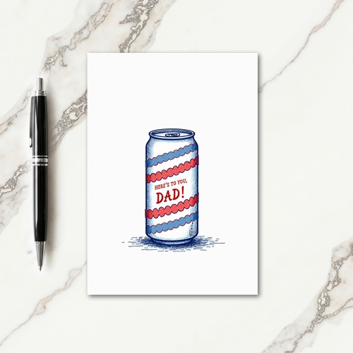 Crimson Fathers Day Vessel Card