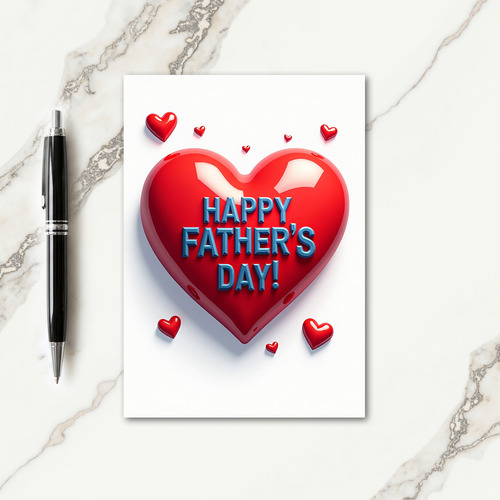 Crimson Fathers Day Wish Card