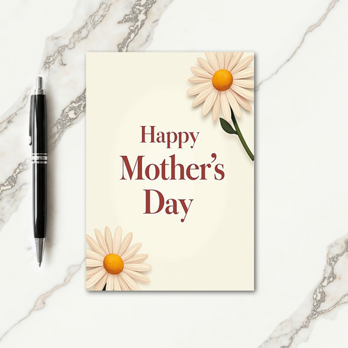 Crimson Floral Happy Day Card