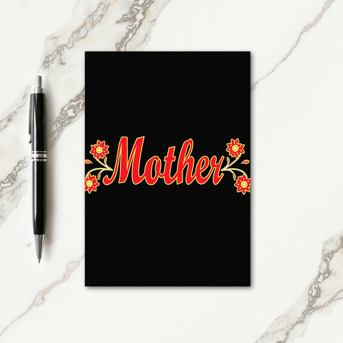 Crimson Floral Mother Card