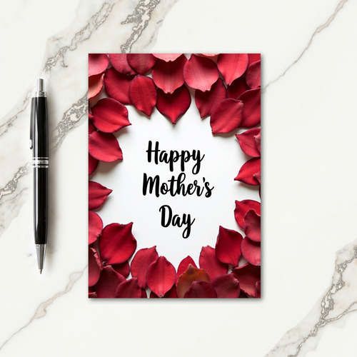 Crimson Floral Mothers Day Card