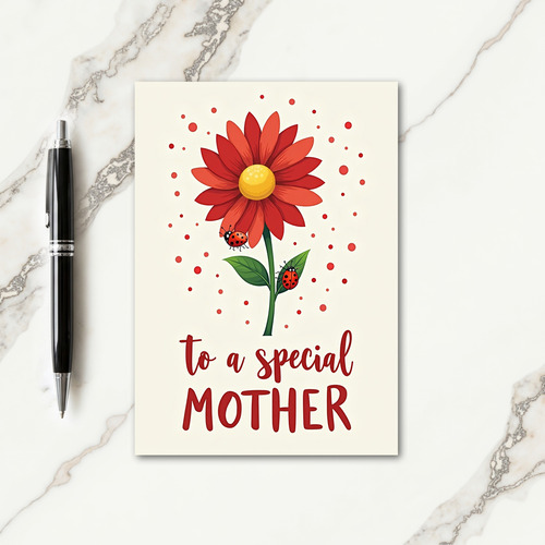 Crimson Flower Affection Card