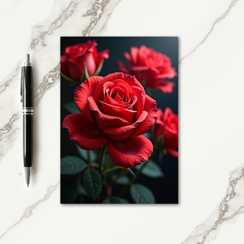 Crimson Flower Christmas Card