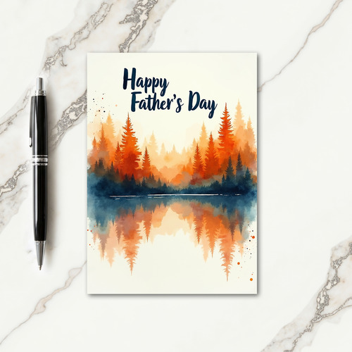 Crimson Forest Fathers Day Card