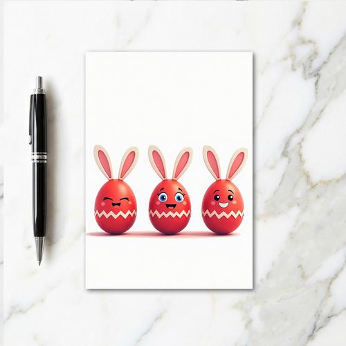 Crimson Friends Cute Holiday Card