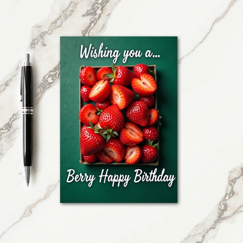 Crimson Fruit Birthday Card