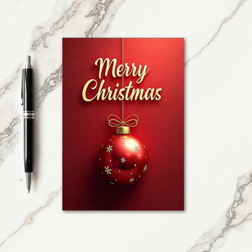 Crimson Gold Christmas Card