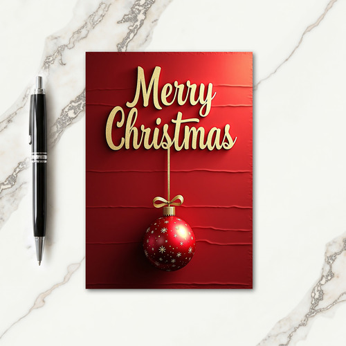 Crimson Gold Festive Card