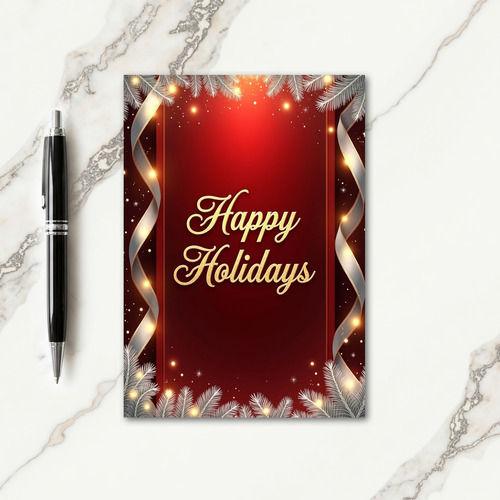 Crimson Gold Holiday Card