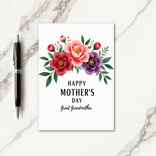 Crimson Great Mothers Day Card