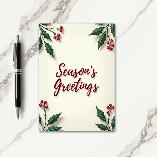 Crimson Greetings Card