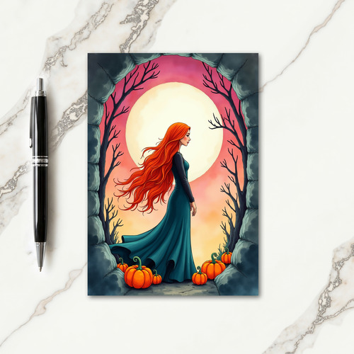 Crimson Haired Sorceress Card
