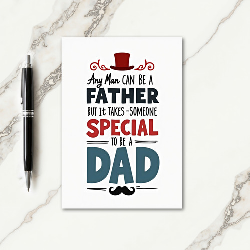 Crimson Hat Fathers Day Card