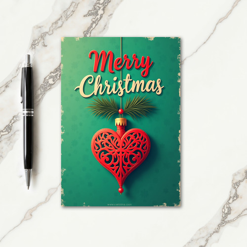 Crimson Heart Christmas Card