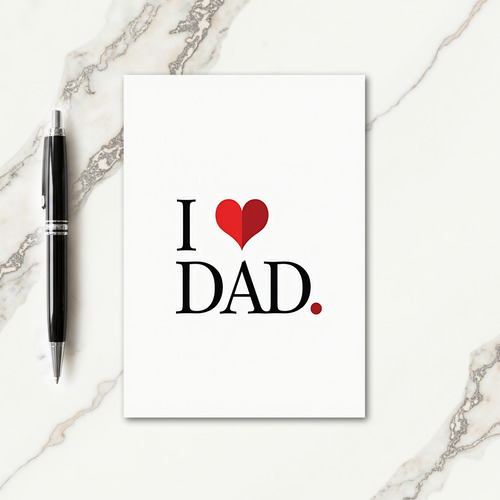 Crimson Heart Dad Card