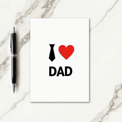 Crimson Heart Father Card